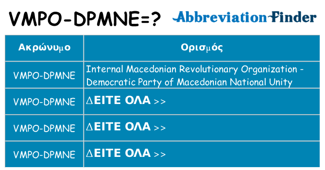 Τι σημαίνει vmpo-dpmne ηρεμήσει
