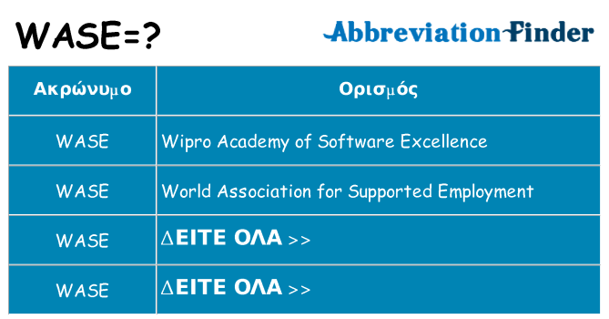 Τι σημαίνει wase ηρεμήσει