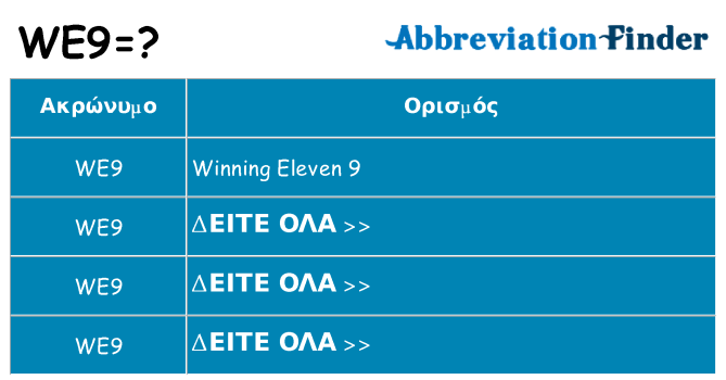 Τι σημαίνει we9 ηρεμήσει