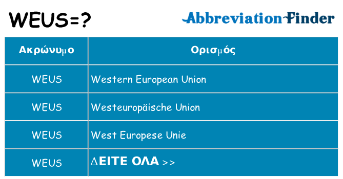 Τι σημαίνει weus ηρεμήσει