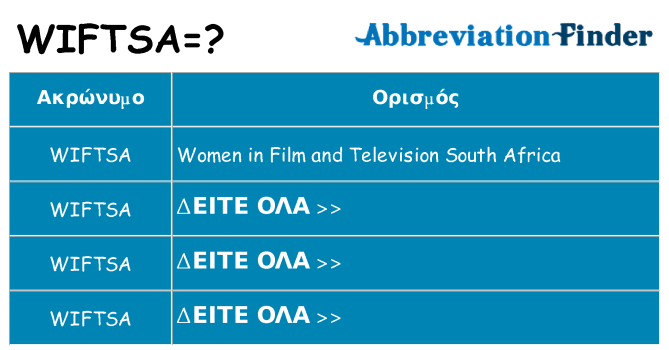 Τι σημαίνει wiftsa ηρεμήσει