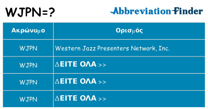 Τι σημαίνει wjpn ηρεμήσει