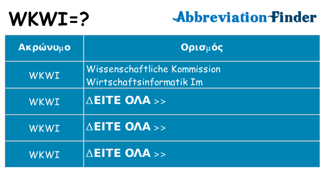 Τι σημαίνει wkwi ηρεμήσει