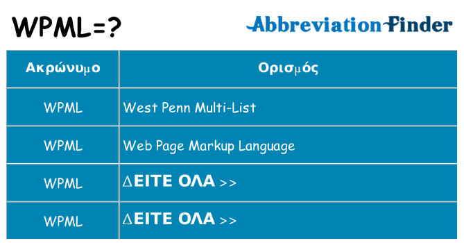 Τι σημαίνει wpml ηρεμήσει