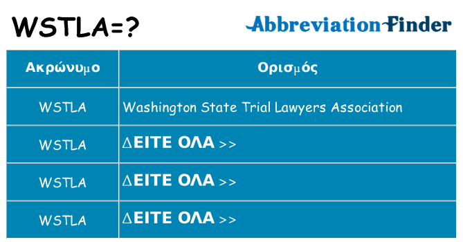 Τι σημαίνει wstla ηρεμήσει
