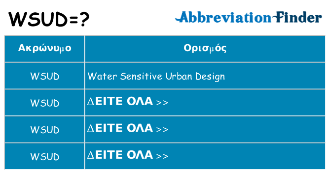 Τι σημαίνει wsud ηρεμήσει