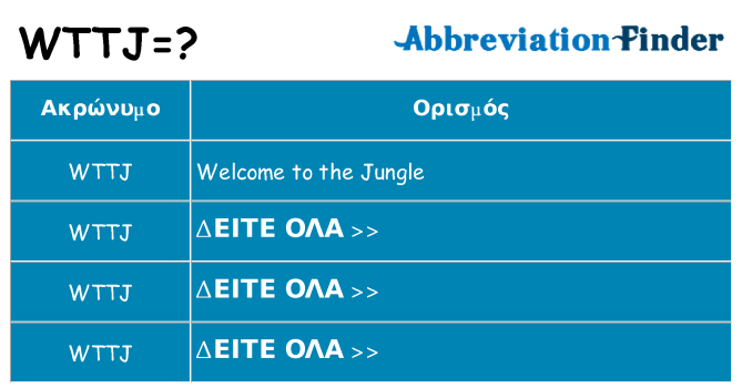 Τι σημαίνει wttj ηρεμήσει