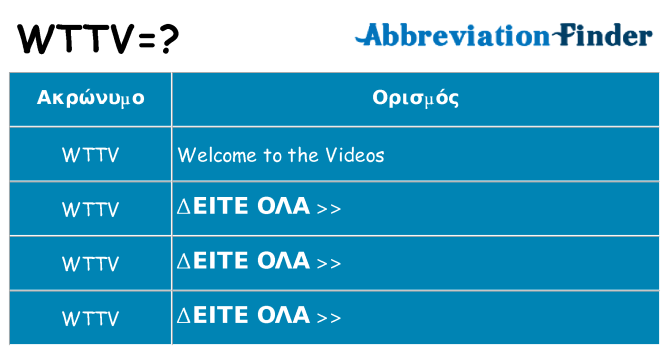Τι σημαίνει wttv ηρεμήσει