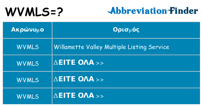 Τι σημαίνει wvmls ηρεμήσει