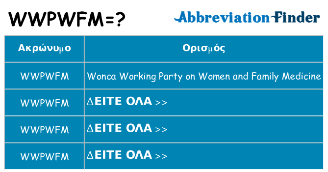 Τι σημαίνει wwpwfm ηρεμήσει