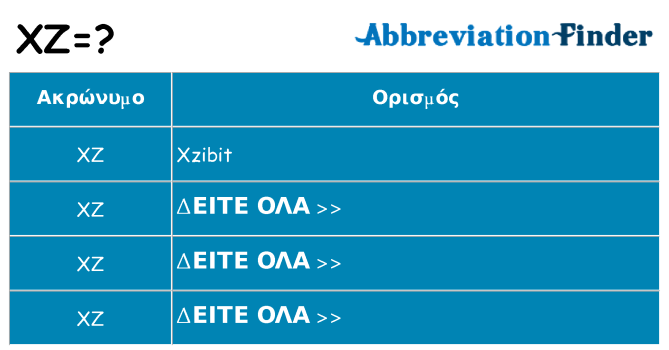 Τι σημαίνει xz ηρεμήσει