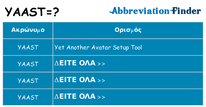 Τι σημαίνει yaast ηρεμήσει