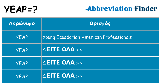 Τι σημαίνει yeap ηρεμήσει