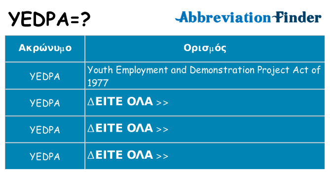 Τι σημαίνει yedpa ηρεμήσει