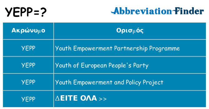 Τι σημαίνει yepp ηρεμήσει