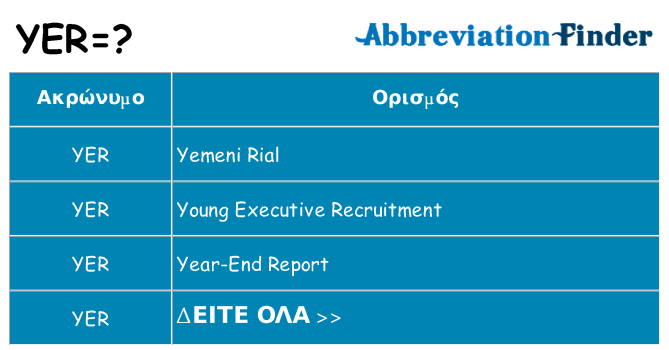 Τι σημαίνει yer ηρεμήσει