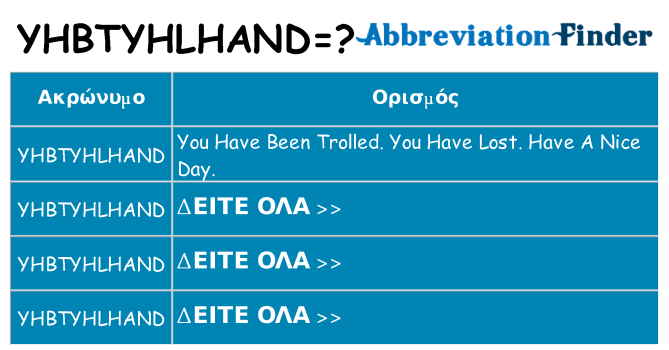 Τι σημαίνει yhbtyhlhand ηρεμήσει