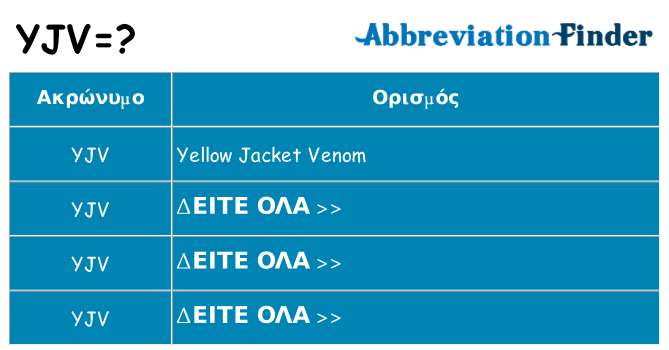 Τι σημαίνει yjv ηρεμήσει