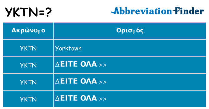 Τι σημαίνει yktn ηρεμήσει