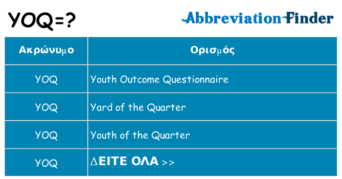 Τι σημαίνει yoq ηρεμήσει