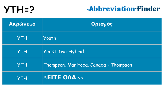 Τι σημαίνει yth ηρεμήσει
