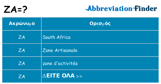 Τι σημαίνει za ηρεμήσει