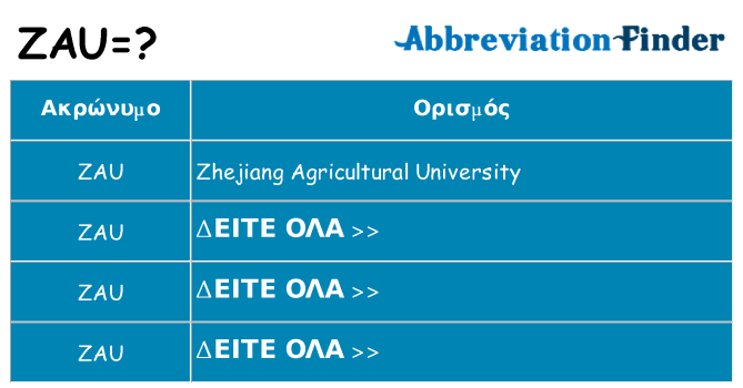 Τι σημαίνει zau ηρεμήσει