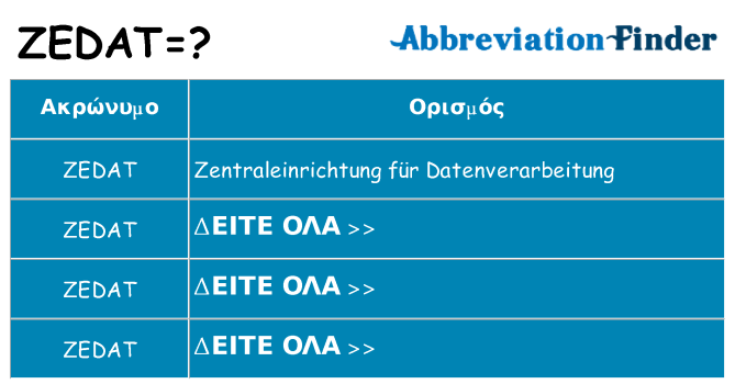 Τι σημαίνει zedat ηρεμήσει