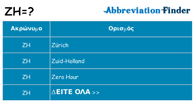 Τι σημαίνει zh ηρεμήσει