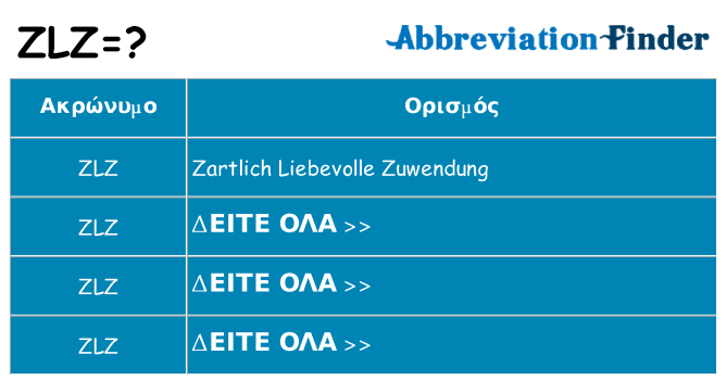Τι σημαίνει zlz ηρεμήσει