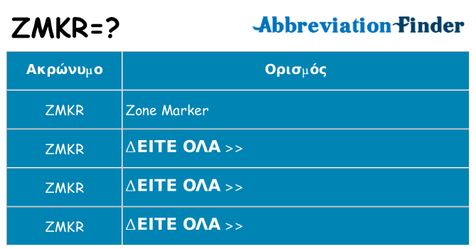 Τι σημαίνει zmkr ηρεμήσει