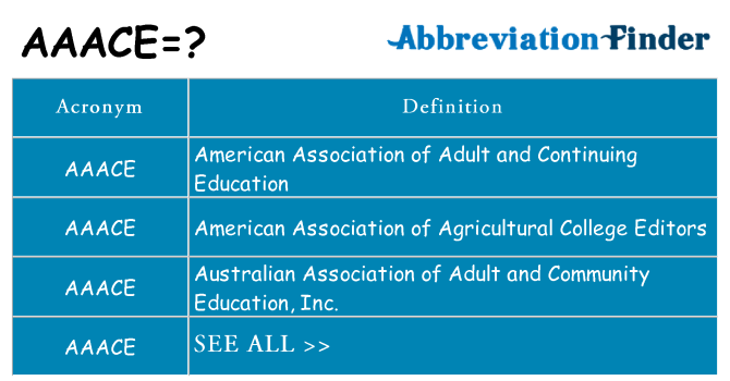 What does aaace stand for