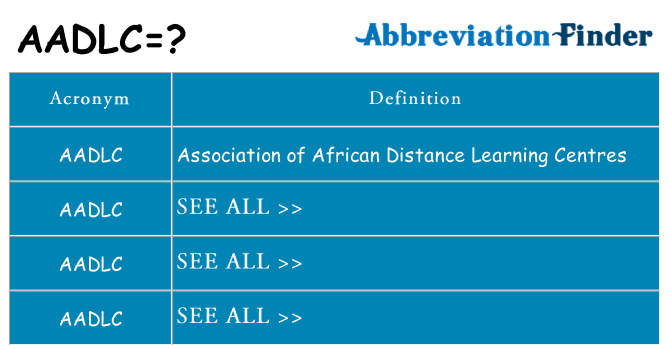 What does aadlc stand for