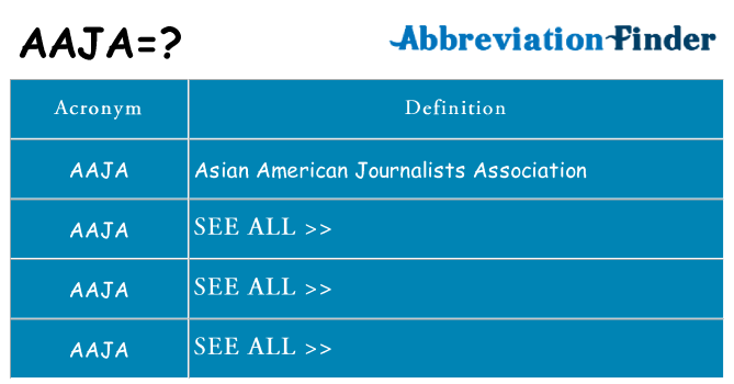 What does aaja stand for