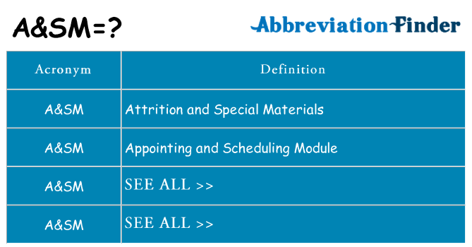 What does asm stand for