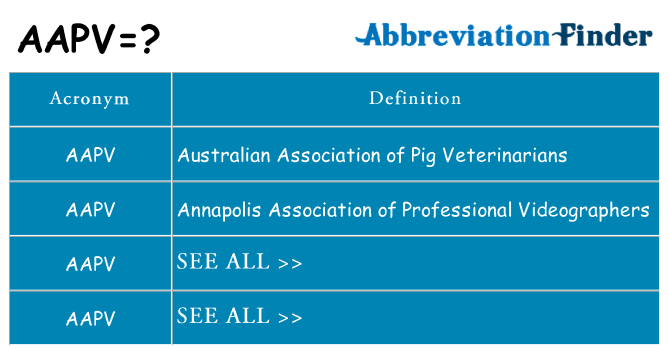 What does aapv stand for