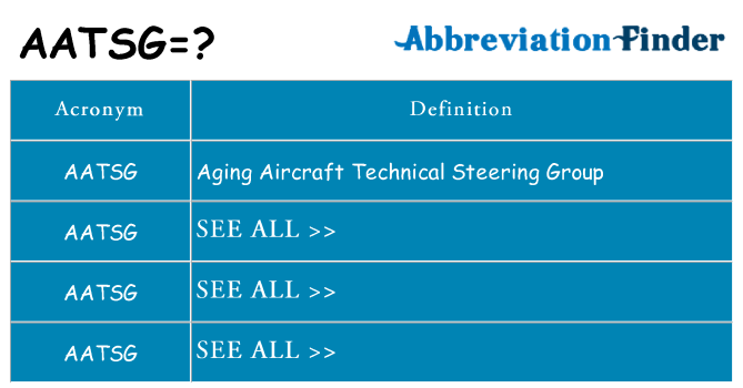 What does aatsg stand for