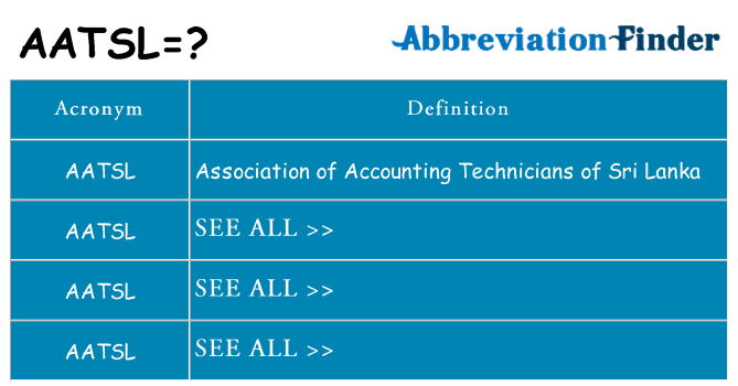 What does aatsl stand for