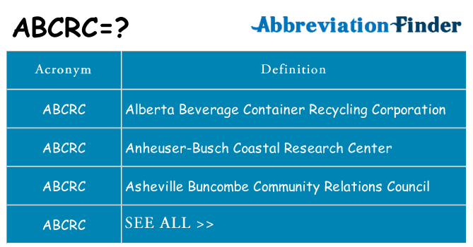 What does abcrc stand for