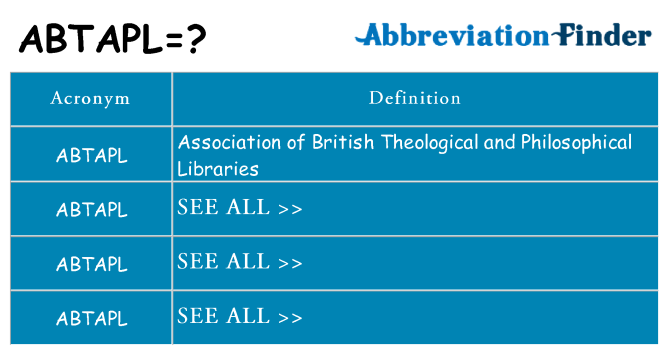 What does abtapl stand for