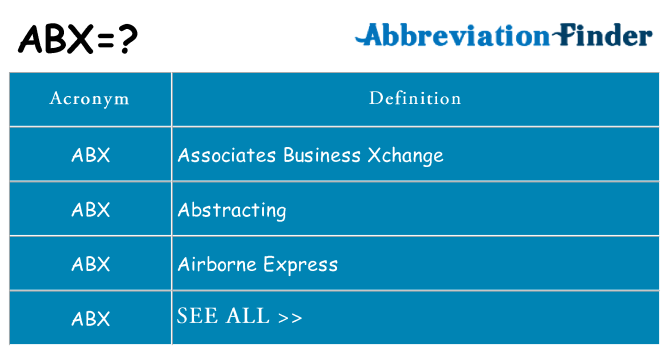 What does abx stand for