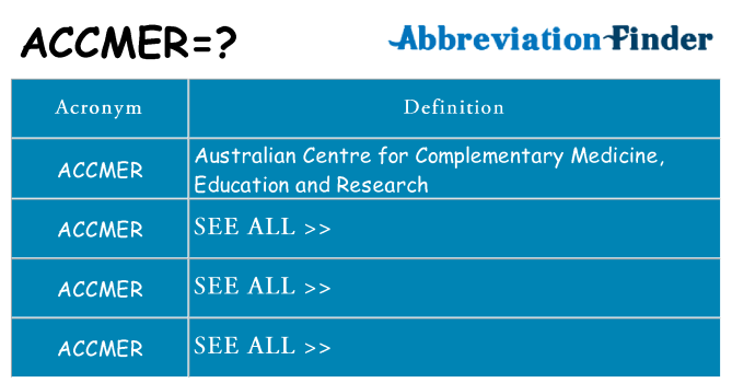 What does accmer stand for