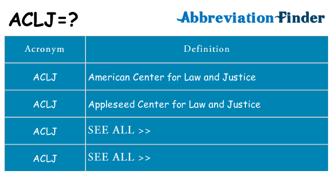 What does aclj stand for