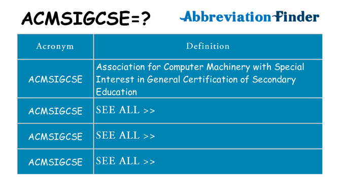 What does acmsigcse stand for