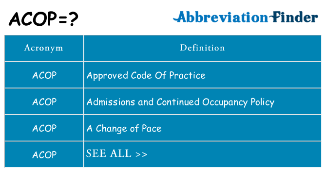 What does acop stand for