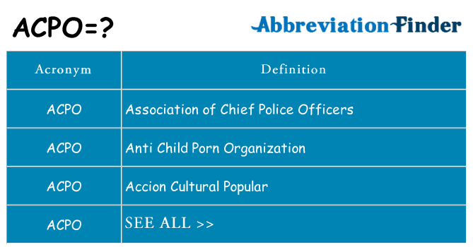 What does acpo stand for