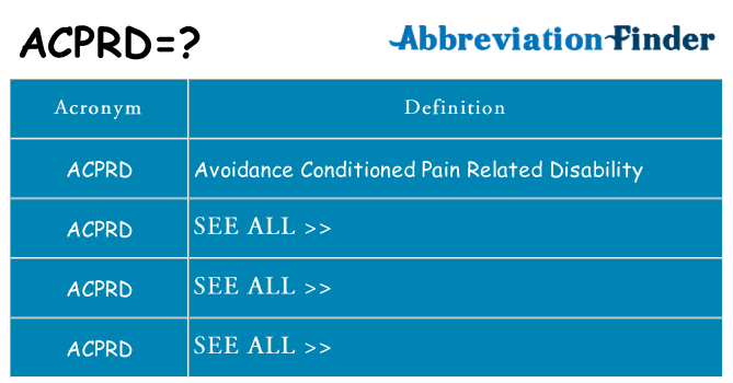 What does acprd stand for