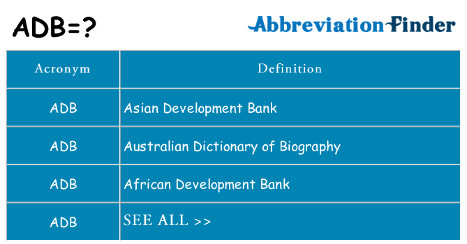 What does adb stand for