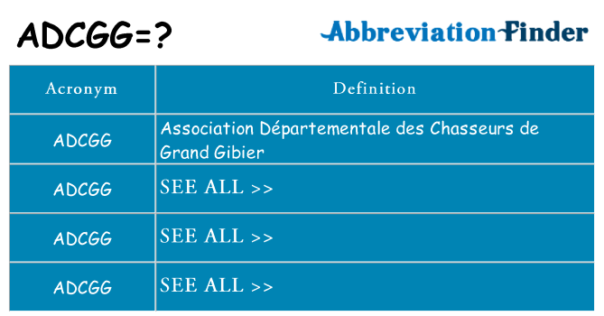 What does adcgg stand for