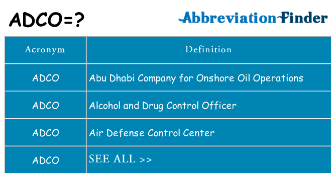 What does adco stand for
